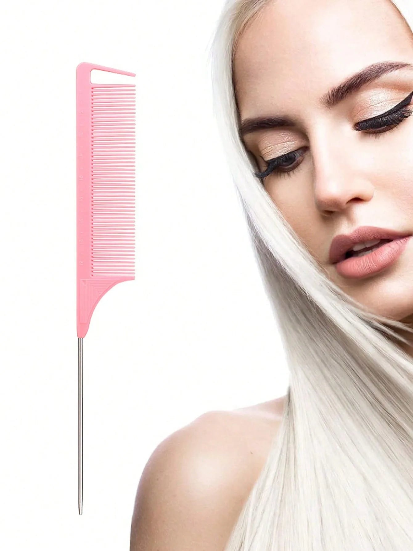 Stainless Steel professional Tail Hair Comb